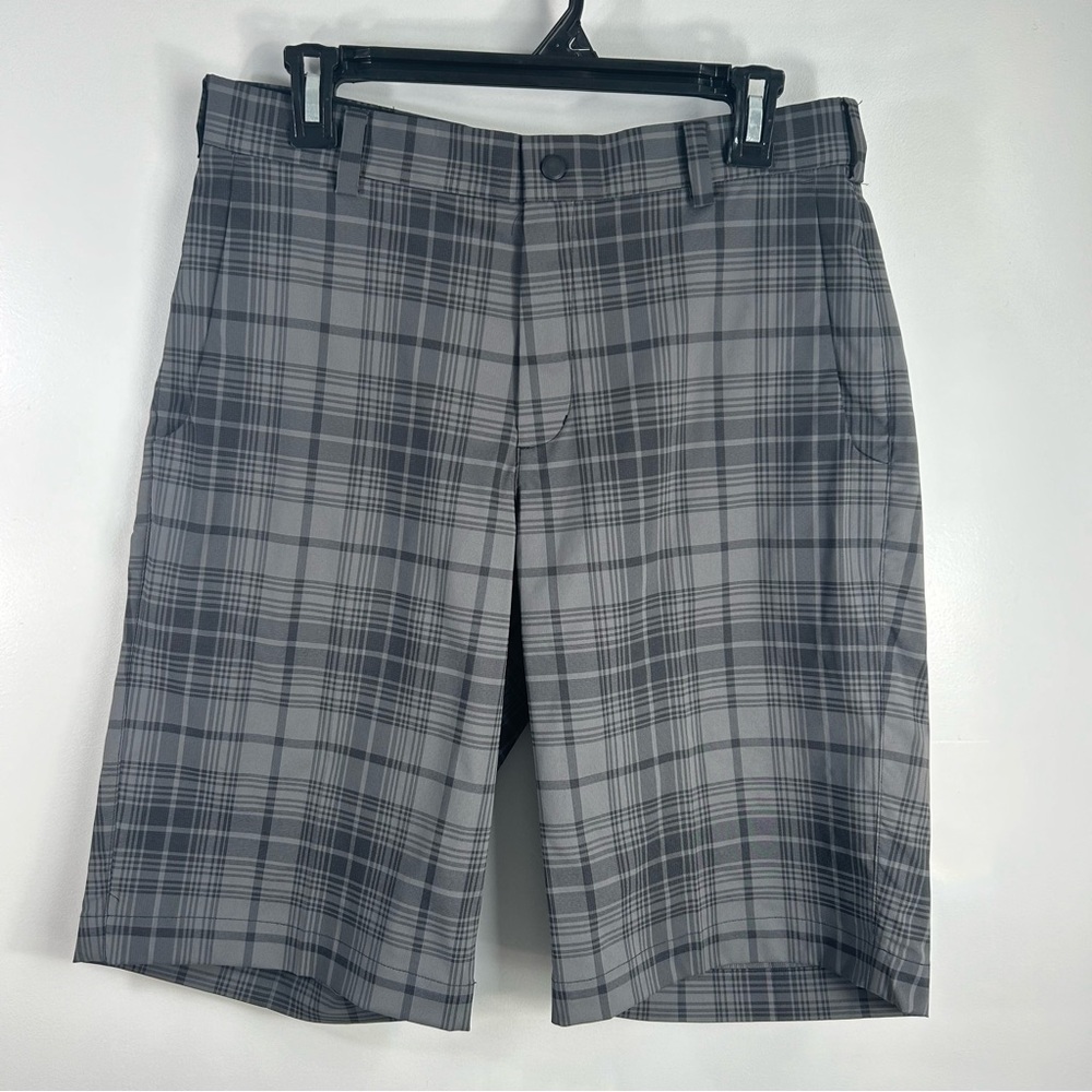 Nike Golf Tour Performance Dri-Fit Golf Shorts Grey Plaid; Men’s Size 30